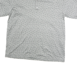 BOBBY JONES Mens Grey Cotton Short Sleeve Printed M Polo Shirt Casual Golf