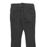ZARA Womens Regular Black Skinny Denim Cotton Blend W30 L28 Embroidered Detail