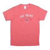 DELTA Mens Red Las Vegas Cotton Blend T-Shirt M Short Sleeve Crew Neck Casual