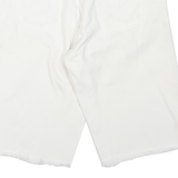 LEVIS Womens White Denim Cut-Off Shorts M W34 Casual Frayed Hem Cotton Blend