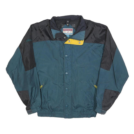 WINTERPARK Mens Blue & Black Polyester Blend Casual Jacket M Zip Pocketed