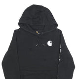 CARHARTT Womens Black Hoodie S Pullover Cotton Blend Casual Logo Print