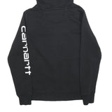 CARHARTT Womens Black Hoodie S Pullover Cotton Blend Casual Logo Print
