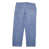 DICKIES Mens Jeans Blue Regular Straight Denim Medium W35 L29 Workwear Zip