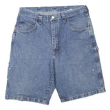 WRANGLER Mens Denim Blue Casual Shorts M W34 Workwear Utility Classic Fit