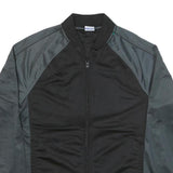 STARTER Mens Black & Grey Athletic Polyester Blend Zip Bomber Jacket M