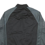 STARTER Mens Black & Grey Athletic Polyester Blend Zip Bomber Jacket M