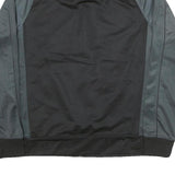 STARTER Mens Black & Grey Athletic Polyester Blend Zip Bomber Jacket M