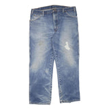 DICKIES Mens Jeans Blue Regular Straight Denim Medium W40 L30 Workwear Zip
