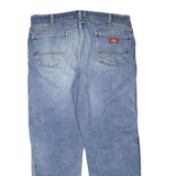 DICKIES Mens Jeans Blue Regular Straight Denim Medium W40 L30 Workwear Zip