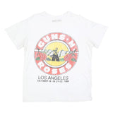 GUNS N ROSES Womens White Band T-Shirt L Short Sleeve Crew Neck Vintage Rock
