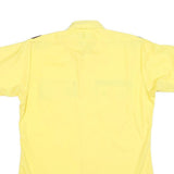 HOUSE OF UNIFORMS Mens Yellow & Brown Cotton Blend Shirt M Workwear Button Down