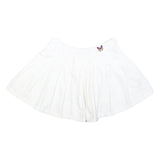 FADED ROSE Womens White Cotton Pleated Mini Skirt Butterfly Detail Size M