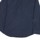 NAUTICA Mens Navy Blue Shirt L Cotton Blend Long Sleeve Button Up Casual
