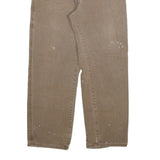 DICKIES Mens Jeans Beige Regular Straight Denim W34 L29 Workwear Zip Closure