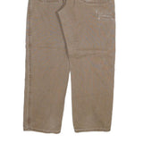 DICKIES Mens Jeans Beige Regular Straight Denim W34 L29 Workwear Zip Closure