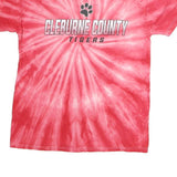 HANES Mens Red Tie Dye Graphic T-Shirt M Short Sleeve Crew Neck Casual