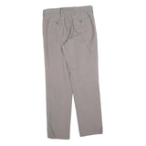 TOMMY HILFIGER Mens Regular Fit Beige Cotton Blend Trousers W30 L32 Casual Zip