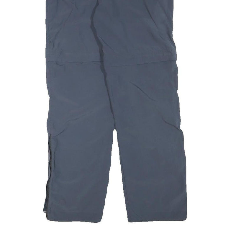 JACK WOLFSKIN Womens Polyester Blend Grey Relaxed Zip Trousers W29 L31 Outdoor