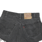 LEVI'S Womens Shorts Black Denim Cut-Off Size M W30 505 Frayed Hem