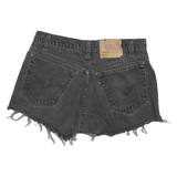 LEVI'S Womens Shorts Black Denim Cut-Off Size M W30 505 Frayed Hem