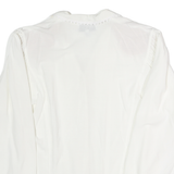 N+L Womens White Blouse Long Sleeve Collared Plain UK 12 Elegant Buttoned