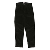 WALLACE AND BARNS Mens Cotton Blend Black Relaxed Straight Trousers W30 L32