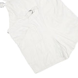 DUO Womens White Cotton Blend Dungarees Regular Fit Woven XL W40 L5 Summer
