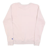 CHAMPION Womens Pink Crew Neck S Logo Embroidered Cotton Sweatshirt