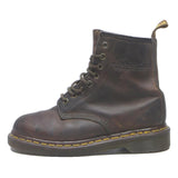 DR MARTENS Womens 1460 Lace-Up Boots Brown Leather UK 4 Classic Durable
