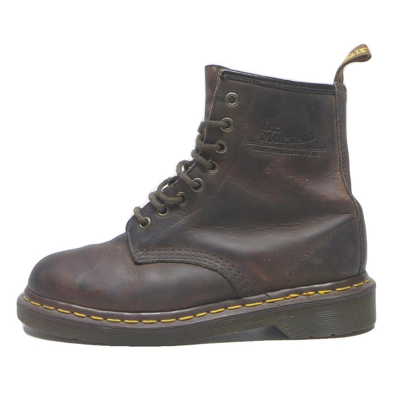 DR MARTENS Womens 1460 Lace-Up Boots Brown Leather UK 4 Classic Durable