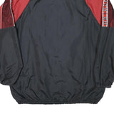 Mens Black & Red Polyester Blend Track Jacket 2XL Zip Closure Retro Style