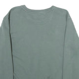 CAT Mens Green Crew Neck M Cotton Logo Sweatshirt Pullover Casual Workwear
