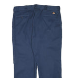 DICKIES Mens Cotton Blend Navy Regular Fit Straight Trousers W38 L29 Workwear