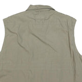 PORT LOUIS Mens Beige Utility Jacket 2XL Polyester Blend Zip Casual Outdoor