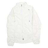 NIKE Mens White Jacket S Polyester Plain Zip Sportswear Lightweight Trail