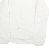 NIKE Mens White Jacket S Polyester Plain Zip Sportswear Lightweight Trail