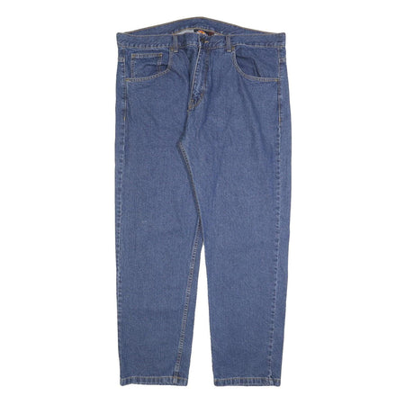 DICKIES Mens Regular Fit Blue Denim Jeans W42 L30 Zip Closure Casual Workwear