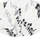 GUESS Womens White Black Floral Printed Cropped Sleeveless Scoop Neck Top S