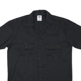 DICKIES Mens Black Work Shirt Cotton Blend M Two Pockets Short Sleeve