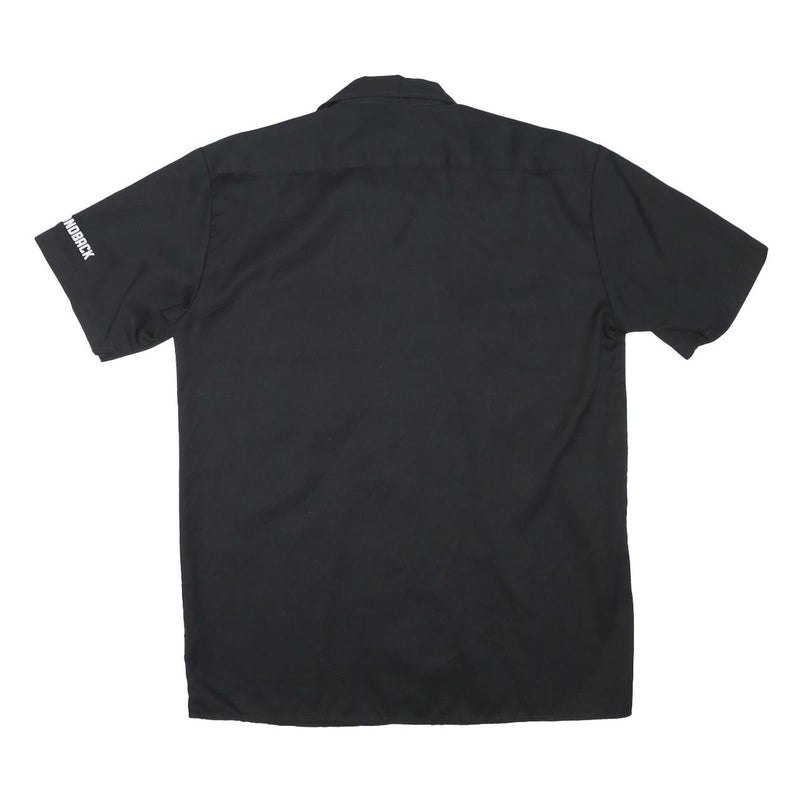 DICKIES Mens Black Work Shirt Cotton Blend M Two Pockets Short Sleeve
