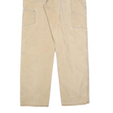 DICKIES Mens Relaxed Beige Cotton Blend Jeans W34 L34 Workwear Zip Closure