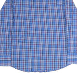 WRANGLER Mens Blue Plaid Shirt M Cotton Western Long Sleeve Casual Button Up