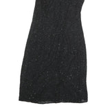 EMPORIO ARMANI Womens Black Bodycon Polyester Midi Dress Sleeveless Zip