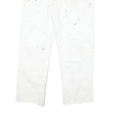 DICKIES Mens Cotton Blend White Regular Straight Trousers W33 L30 Workwear