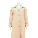CLAUDE HAVREY Womens Beige Cotton Blend Button Jacket M Plain Classic Fit