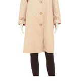 CLAUDE HAVREY Womens Beige Cotton Blend Button Jacket M Plain Classic Fit