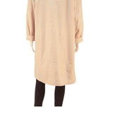 CLAUDE HAVREY Womens Beige Cotton Blend Button Jacket M Plain Classic Fit