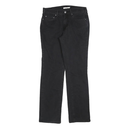 LEVI'S 505 Womens Black Regular Straight Denim Raw W29 L32 Classic Zip Jeans