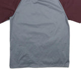 ADIDAS Mens Grey & Maroon Sports Logo 1/4 Zip L Sweatshirt Athletic Pullover